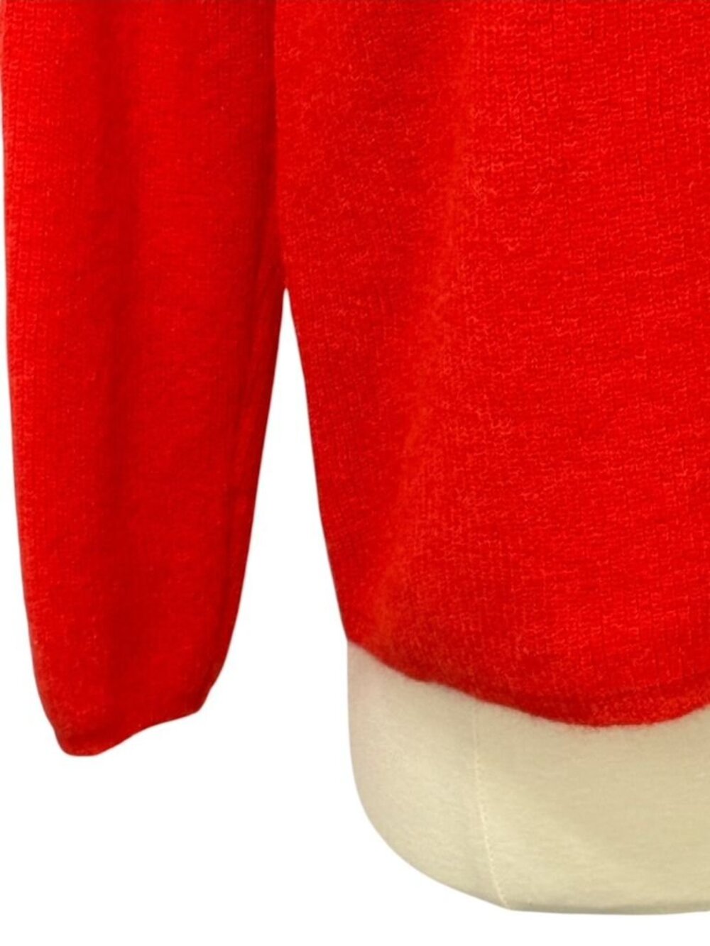 Sezane Barry Cardigan Sweater Jumper Red Reversible Mohair Alpaca FLAW Size M - Picture 3 of 14